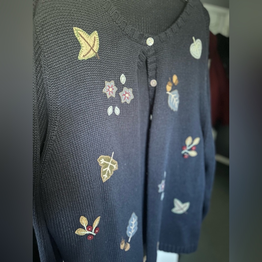 oversized vintage knit cardigan - Picture 4 of 10